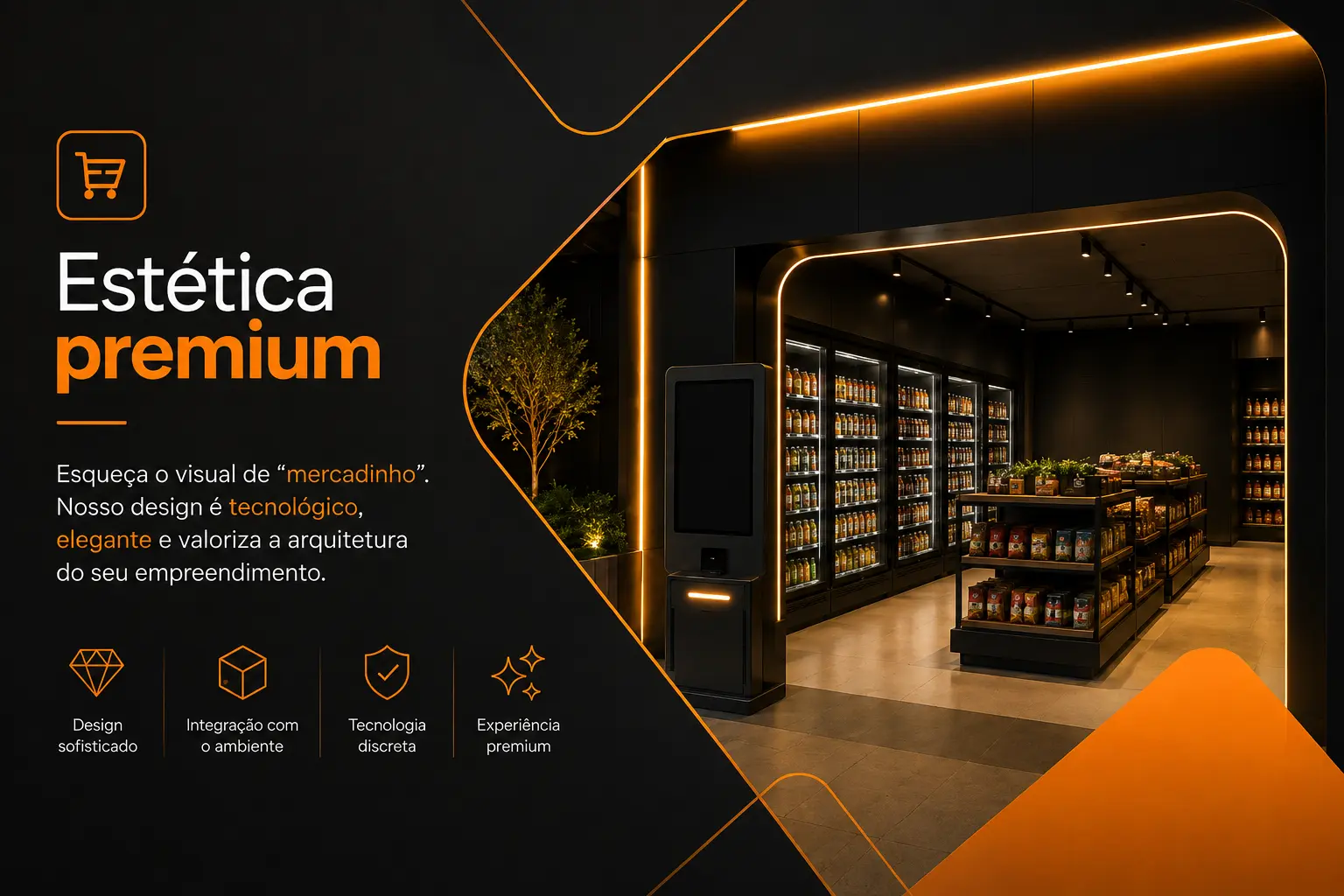 Padrão gráfico laranja da marca